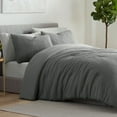 thumbnail image 2 of Vellux Cloud 3-Piece Plush Comforter Set, Down Alternative, King, Charcoal, 2 of 8