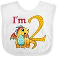 thumbnail image 3 of Inktastic Gold and Red Baby Dragon Second Birthday Boys or Girls Baby Bib, 3 of 4