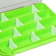 thumbnail image 5 of Caja de señuelos de pesca impermeable Uxcell, organizador de almacenamiento de accesorios de pesca de plástico verde, 5 of 5