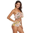 thumbnail image 3 of Ckdifva Lemon Duck Leaves Womens High Waisted Bikini Set Two Piece Swimsuit Bathing Suits, 3 of 5