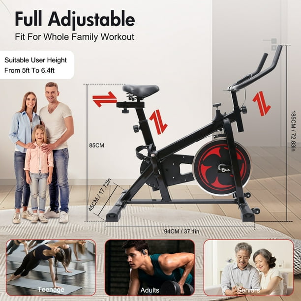 RICAN Exercise Cycling Bike, Stationary Indoor Bike, Magnetic