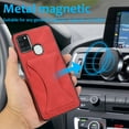 thumbnail image 7 of TOP SHE Case for Samsung Galaxy A21S A217M, Galaxy A21S Phone Case (6.5 Inch) - Synthetic Leather Protective Case with Card Slot / Kickstand, Slim Fit Lightweight Simple Fashion Cover (Red), 7 of 7