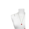 thumbnail image 3 of Delight Jewelry Acrylic Red "Too Cute / Cutie" Heart Silvertone Courage Strength Wisdom Honesty Bar Charm Necklace, 23", 3 of 4