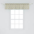 thumbnail image 2 of Ambesonne Geometric Window Valance, Repetitive Simplistic Abstract Rhomb Check Pattern in Bicolour Design, Curtain Valance for Kitchen Bedroom Decor with Rod Pocket, 54" X 12", Dimgray Khaki White, 2 of 3