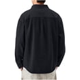 thumbnail image 6 of jjayotai Plus Size Cotton Shirts for Men Long Sleeve Button down Shirts Casual Work Shirt with Flap Chest Pocket, 6 of 6