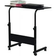 thumbnail image 3 of 31.5" Length Tray Table Portable Side Table for Bed, Removable Sofa Side Table Desk with Wheels, Table Laptop Cart, Height Adjustable Coffee Snack Table for Living Room, Bedroom (Black), 3 of 18