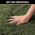 thumbnail image 4 of Alfombra de baño Alfombra de baño Alfombras de baño para baño Alfombras de baño antideslizantes Alfombra de chenilla extra gruesa 17" x 24" Absorbente Suave Shaggy Lavable Secado rápido Alfombras de felpa para bañeras - NavyLoden24" x 42", 4 of 5