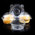 thumbnail image 2 of Clear Plastic Single Cupcake Cake Case Muffin Pod Dome Holder Box Containers, 2 of 5
