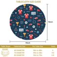 thumbnail image 3 of Football and Rugby Navy Pattern Round Tablecloth 70"x70", Wrinkle Resistant Wipeable Table Cover for Kitchen Dining Room Picnic Patio and Party, 3 of 6
