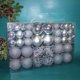thumbnail image 3 of Juego de 100 bolas navideñas de plástico de moda, 8 cm, 18 colores, bolas de adorno navideñas suspendibles para fiestas, 3 of 5