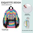 thumbnail image 5 of Pink and Yellow Tie Dye Pattern Backpack for School, Cute School Bag with Adjustable Shoulder Straps and Padded Back, 15"x11.42"x5.5", 5 of 5