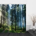 thumbnail image 2 of Polyester Fabric Shower Curtains, Digitally Printed Shower Curtain for Farmhouse Forest, 2 of 7