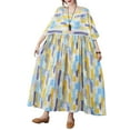 thumbnail image 1 of Robe Ample pour Femme à Imprimé Floral Vintage avec Poches, Manches Mi-Longues, Surdimensionnée, Vacances, Bohème, Décontractée, 1 of 9