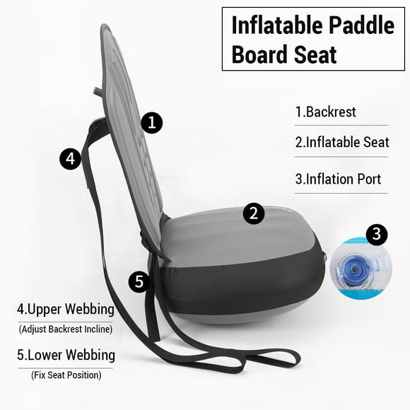 WKERSIY Seat,With Support Inflatable Paddle Support Inflatable Paddle Adjustable And Adjustable MaximumPaddle Boat Seat Seatpaddle SeatAdjustable Huiop With - And Adjustable