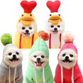 thumbnail image 4 of Sudadera con capucha para perro Abrigo de invierno para perro Ropa para mascotas Chaleco cálido para cachorros Chaqueta de algodón para perro Suéter para mascotas XL gris, 4 of 5