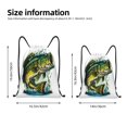 thumbnail image 2 of Gaeub Big bass fish Drawstring Backpack Bag Sport Gym Sackpack Heavy Duty String Backpack for Men Women-Small, 2 of 6