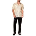 thumbnail image 2 of INSPIRE CHIC Sequins Shirts for Men's Retro Button Down Short Sleeve Party Glitter Shirt M Golden, 2 of 6