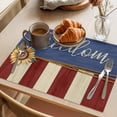 thumbnail image 3 of 4th of July Placemats Set of 12 Vintage Independence Day Sunflower Place Mats Indoor Wipeable Table Mats Washable Cloth Dining Table Placemats for Kitchen Holiday Party Home Decor 13x19 Inch, 3 of 9