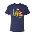 thumbnail image 2 of Wild Bobby, Colorful Rainbow Paint Love Streetwear Mens Premium Tri Blend T-Shirt, Vintage Navy, 2XL, 2 of 3