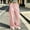 Pink women plus size cargo pants a1, variant on Cagogo Women Plus Size Wide Leg Cargo Pants Elastic Waist Casual Solid Streetwear Loose Long Trousers with Pockets Travel Work Lounge, Wine L