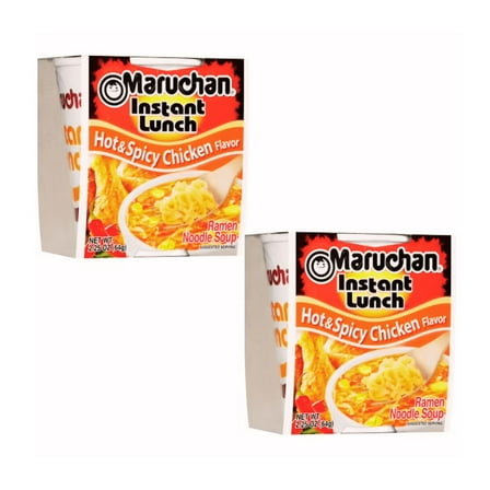 Maruchan Instant Lunch Hot & Spicy Chicken Flavor Ramen Noodles 2-Pack 4.5 oz Shelf Stable Cups