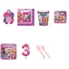 PAW PATROL PARTY SUPPLIES PARTY PACK FOR 32 WITH PINK #3 BALLOON