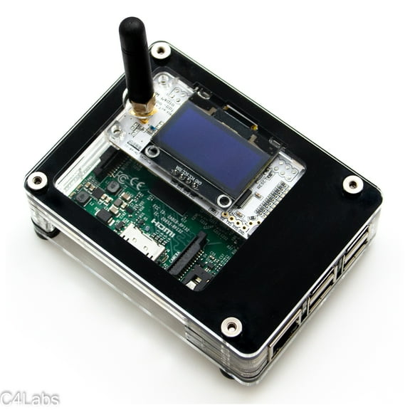 C4Labs ZRPi-1AS case kit fits Raspberry Pi 3 B and MMDVM simplex with Attached 1.3 OLED screen