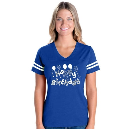 IWPF - Womens Football Fine Jersey T-shirts - Happy Birthday