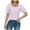 Pink, variant on Fesfesfes Womens Short Sleeve Workout Tops Women's Fashion Printed T-shirt 3/4 Sleeves Blouse Round Neck Casual Tops Sweatshirt for Women S(US:4)
