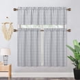 thumbnail image 2 of Haperlare Farmhouse Kitchen Curtains 36 inch Length Short Boho Linen Blackout Curtains for Small Window Bathroom Cafe Basement, Gray, 2 Panels, 2 of 9