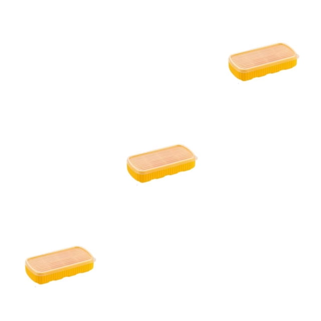 Molde de cubitos de hielo de silicona Advancent 8 cavidades flexible con tapa color rosa