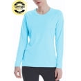 thumbnail image 5 of FEDTOSING Women's Sun Protection UPF 50+ UV/SPF Long Sleeve T-Shirt Blue,up to Size 2XL, 5 of 6