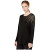 Karen Kane Metallic Print Top Black