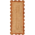 thumbnail image 2 of Sivi 2 x 5 Feet Handmade Scallop Braided Jute Rug - Natural Jute Runner Rug, 2 of 15
