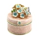 thumbnail image 2 of Caja de joyería pequeña Yinane Con flores decorativas rosa, 2 of 5