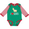 thumbnail image 3 of Inktastic Goat Cute I Love Goats Farm Animal Boys or Girls Long Sleeve Baby Bodysuit, 3 of 5
