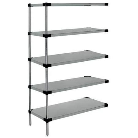 

18 Deep x 42 Wide x 63 High 5 Tier Solid Galvanized Steel Add-On Shelving Unit