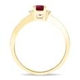 thumbnail image 3 of SZUL Women's Oval Shaped Ruby and Diamond Classic Band in 10K Yellow Gold, 3 of 5