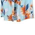 thumbnail image 6 of Women Ruched Strapless Maxi Vintage Floral Print Long Dress Sky Blue S, 6 of 9