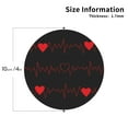 thumbnail image 3 of Disketp Cardiogram And Heart Funny Coasters,6 Pcs Leather Coasters With Holder, Perfect Housewarming Hostess Gifts,Protect Furniture From Water Marks Scratch And Damage, 3 of 9