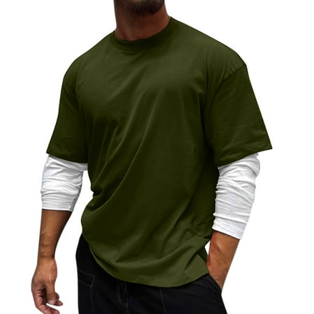 

Short Sleeve Scrub Jackets Mod Bod Tops Big And Tall T Shirts Male Casual Solid Patchwork Sleeve T Shirt Blouse Long Sleeve Round Neck Tops T Shirt Neck T Shirt Comfort Tee Hi Neck Men