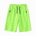 thumbnail image 4 of NIEWTR Boys Mesh Athletic Shorts Quick Dry Basketball Soccer Running Shorts Kids Sports Gym Activewear Elastic Waist 4-12 Years(Green,6-7 Years), 4 of 5