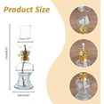 thumbnail image 2 of 2PCS Chamber Oil Lamps Glass Clear Kerosene Lamp Hurricane Lamp Oil Lantern with Adjustable Fire Wick Lighting for Home Tabletop Decor Emergency Lighting, 2 of 5