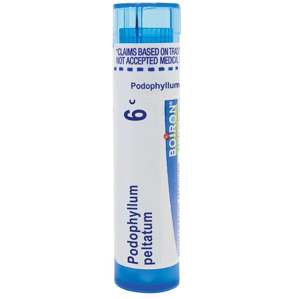 Boiron Podophyllum Peltatum 6C, Homeopathic Medicine for Diarrhea With Intestinal Growling And Pain, 80 Pellets