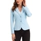 thumbnail image 1 of Blazer de trabajo para mujer INSPIRE CHIC con solapa, manga larga, traje blazer azul 3XL, 1 of 6