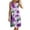 Purple, variant on Plus Size Dresses for Curvy Women Women's Round Neck Sleeveless Gradient Tie Dyed Beach Dress