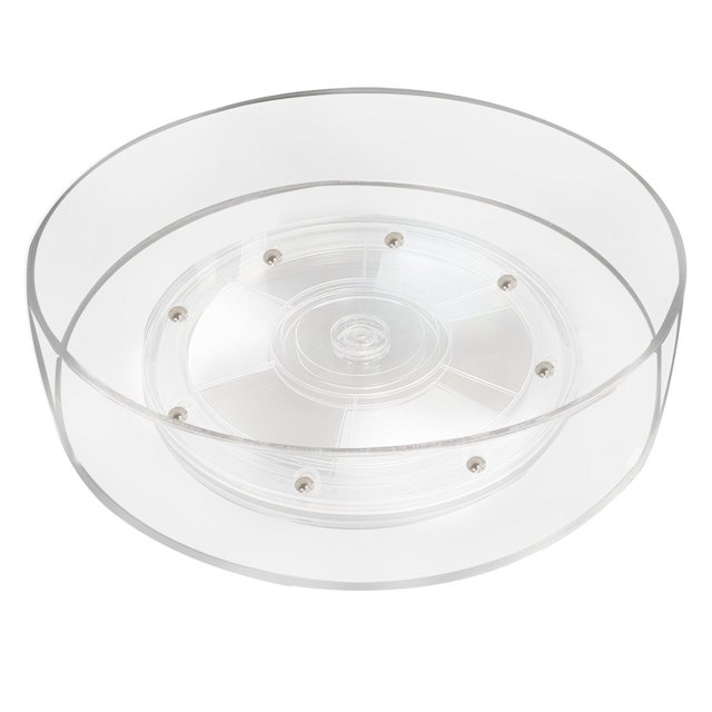 Caja de almacenamiento de cocina giratoria de 360 grados, estante para especias, refrigerador, organizador de cosméticos para gabinete