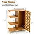 thumbnail image 2 of Barara King Toilet Storage Cabinet,Bathroom Floor Storage Cabinet, Bamboo Bathroom Storage Cabinet with Single Door-Natural, 2 of 5