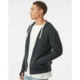 thumbnail image 2 of Fleece Unisex French Terry Heathered Hooded Full-Zip Sweatshirt, 2 of 5