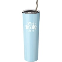 Best Mimi Ever Gift - Ezprogear 34 oz Stainless Steel Skinny Tumbler Double Wall Insulated Cup for Mimi Birthday Gift with Lid & Straw (Sky Blue)